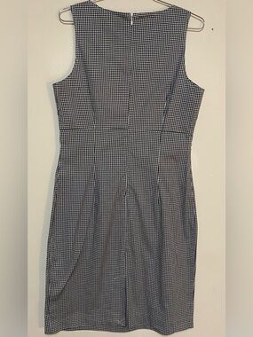 Mexx Black and White Gingham Midi Sheath Dress